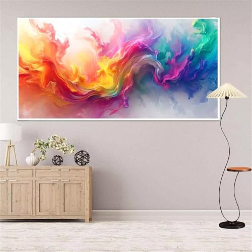 Abstrakt Diamond Painting Groß xxl 100x220 cm Diamond Painting Wolken Diamond Painting Erwachsene, 5D Diamant Painting Bilder Kinder, Mosaikherstellung, Home Wand Décor Aesthetic, Geschenke für Damen von Yeefion