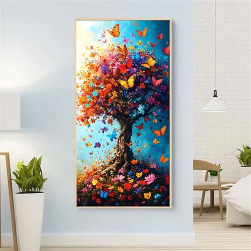 Anlage Diamond Painting Groß xxl 40x80 cm Diamond Painting Farbe Diamond Painting Erwachsene, 5D Diamant Painting Bilder Kinder, Mosaikherstellung, für Home Wand Décor Aesthetic, Geschenke für Damen von Yeefion