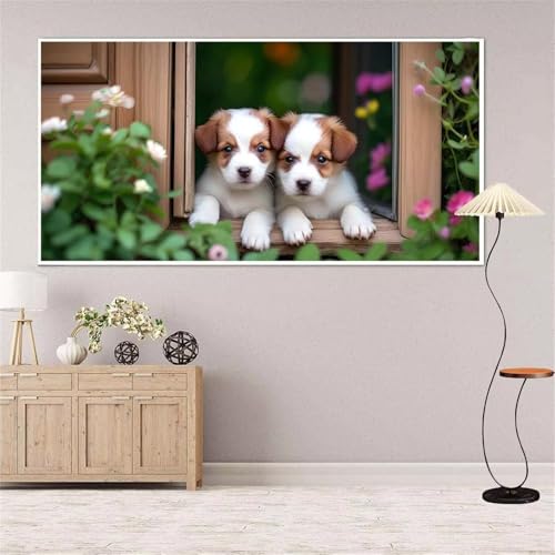 Anlage Diamond Painting Groß xxl 90x180 cm Diamond Painting Hund Diamond Painting Erwachsene, 5D Diamant Painting Bilder Kinder, Mosaikherstellung, für Home Wand Décor Aesthetic, Geschenke für Damen von Yeefion