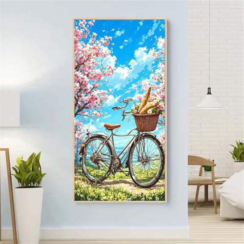 Auto Diamond Painting Groß xxl 55x110 cm Diamond Painting Blume Diamond Painting Erwachsene, 5D Diamant Painting Bilder Kinder, Mosaikherstellung, für Home Wand Décor Aesthetic, Geschenke für Damen von Yeefion