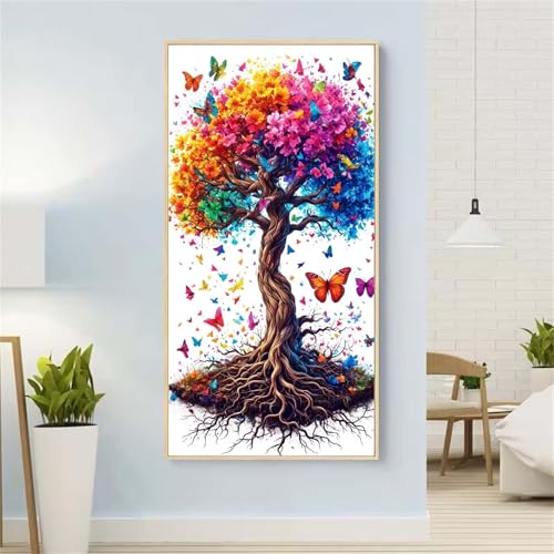 Baum Diamond Painting Groß xxl 100x200 cm Diamond Painting Tier Diamond Painting Erwachsene, 5D Diamant Painting Bilder Kinder, Mosaikherstellung, für Home Wand Décor Aesthetic, Geschenke für Damen von Yeefion