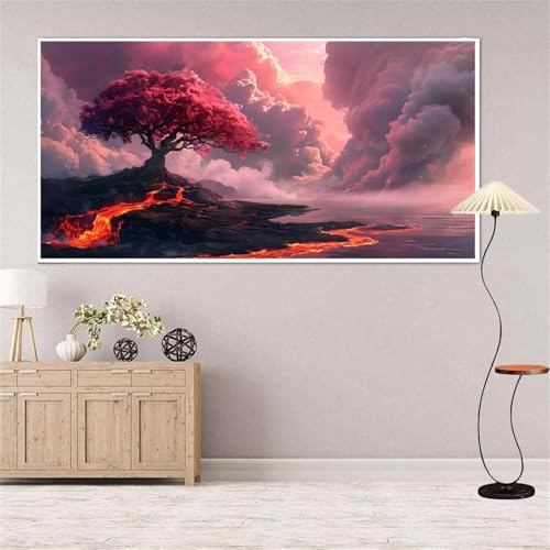 Baum Diamond Painting Groß xxl 35x70 cm Diamond Painting Felsen Diamond Painting Erwachsene, 5D Diamant Painting Bilder Kinder, Mosaikherstellung, für Home Wand Décor Aesthetic, Geschenke für Damen von Yeefion