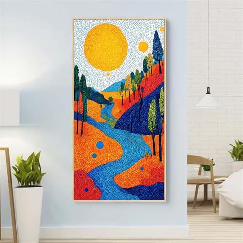 Berg Diamond Painting Groß xxl 100x200 cm Diamond Painting Abstrakt Diamond Painting Erwachsene, 5D Diamant Painting Bilder Kinder, Mosaikherstellung, für Home Wand Décor Aesthetic,Geschenke für Damen von Yeefion