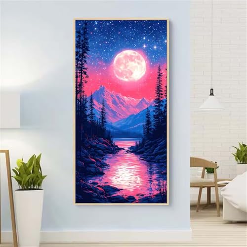 Berg Diamond Painting Groß xxl 100x220 cm Diamond Painting Himmel Diamond Painting Erwachsene, 5D Diamant Painting Bilder Kinder, Mosaikherstellung, für Home Wand Décor Aesthetic, Geschenke für Damen von Yeefion