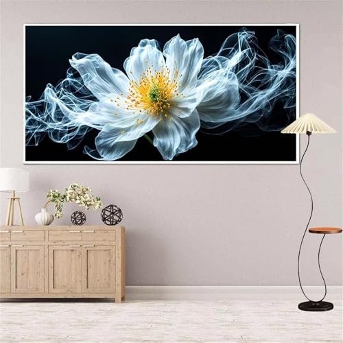 Blume Diamond Painting Groß xxl 100x220 cm Diamond Painting Abstrakt Diamond Painting Erwachsene, 5D Diamant Painting Bilder Kinder, Mosaikherstellung, Home Wand Décor Aesthetic, Geschenke für Damen von Yeefion