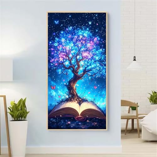 Buch Diamond Painting Groß xxl 100x200 cm Diamond Painting Baum Diamond Painting Erwachsene, 5D Diamant Painting Bilder Kinder, Mosaikherstellung, für Home Wand Décor Aesthetic, Geschenke für Damen von Yeefion