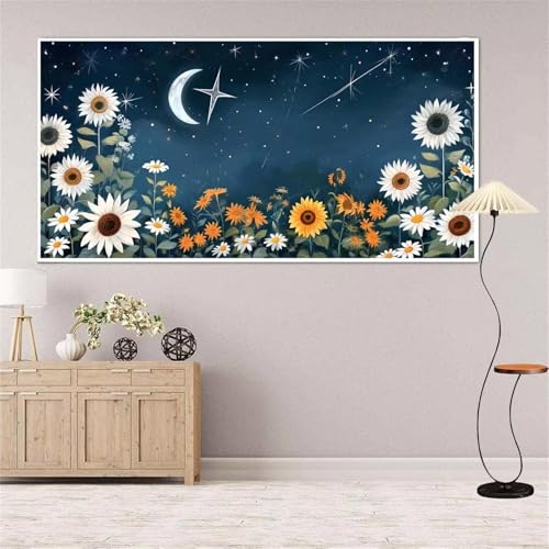 Chrysantheme Diamond Painting Groß xxl 35x70 cm Diamond Painting Sternenhimmel Diamond Painting Erwachsene, Diamant Painting Bilder Kinder, Mosaikherstellung, Geschenke für Home Wand Décor Aesthetic von Yeefion