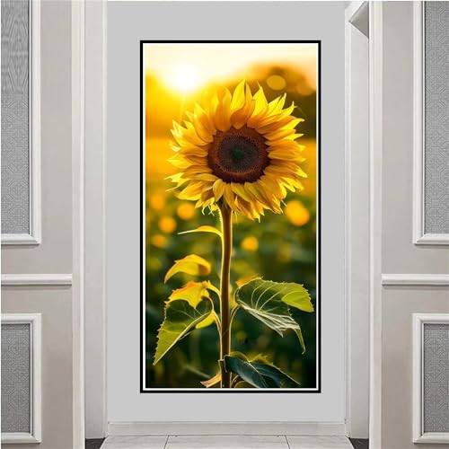 Diamond Painting Sonnenblume Diamond Painting Erwachsene, Sonnenlicht Diamant Painting Bilder Kinder, DIY 5D Diamant Malerei Strass Stickerei Crystal Art, für Wanddekoration, Geschenke 30x90cm YF-5040 von Yeefion