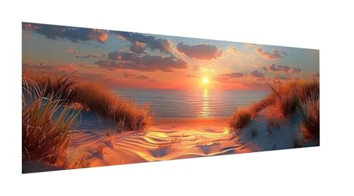 Diamond Painting XXL 105x35cm, 5D Diamond Painting Erwachsene Sonnenaufgang Diamant Painting Bilder Landschaft, DIY Diamond Painting Eckige Steine Mosaikherstellung, für Zimmer Deko, Geschenke YF-362 von Yeefion