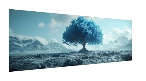 Diamond Painting XXL 150x50cm, 5D Diamond Painting Erwachsene Baum Diamant Painting Bilder Mond, DIY Diamond Painting Eckige Steine Mosaikherstellung, für Zimmer Deko, Weihnachten Geschenke YF-368 von Yeefion