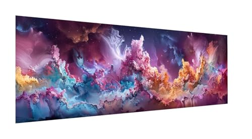 Diamond Painting XXL 150x50cm,5D Diamond Painting Erwachsene Wolke Diamant Painting Bilder Abstrakt,DIY Diamond Painting Eckige Steine Mosaikherstellung,für Zimmer Deko,Weihnachten Geschenke YF-386 von Yeefion