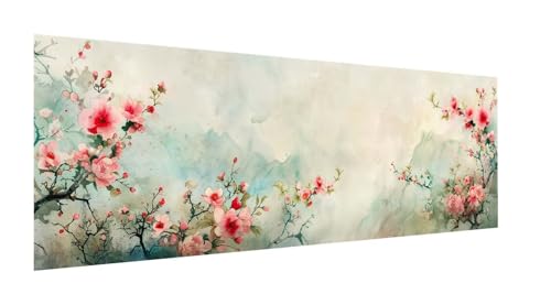 Diamond Painting XXL 180x60cm, 5D Diamond Painting Erwachsene Blume Diamant Painting Bilder Retro, DIY Diamond Painting Eckige Steine Mosaikherstellung, für Zimmer Deko, Weihnachten Geschenke YF-372 von Yeefion