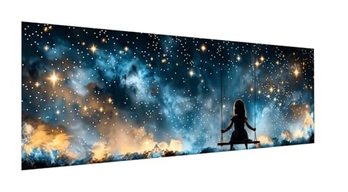 Diamond Painting XXL 180x60cm,5D Diamond Painting Erwachsene Sternenhimmel Diamant Painting Bilder Swing,DIY Diamond Painting Eckige Steine Mosaikherstellung,für Halloween Zimmer Deko,Geschenke YF-190 von Yeefion