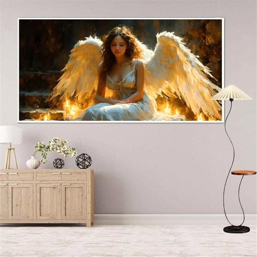 Engel Diamond Painting Groß xxl 100x200 cm Diamond Painting Frau Diamond Painting Erwachsene, 5D Diamant Painting Bilder Kinder, Mosaikherstellung, für Home Wand Décor Aesthetic, Geschenke für Damen von Yeefion