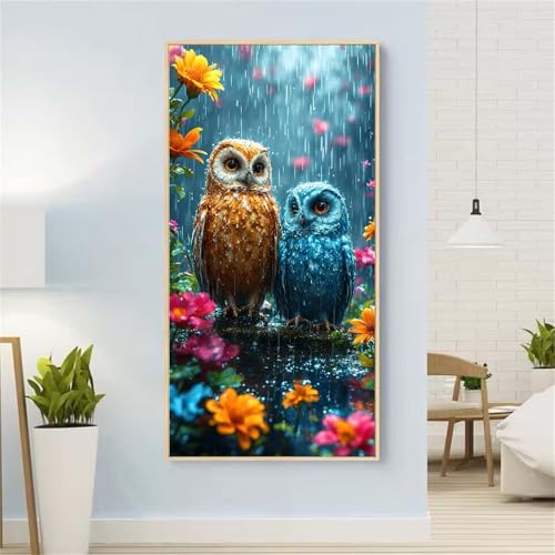 Eule Diamond Painting Groß xxl 100x220 cm Diamond Painting Farbe Diamond Painting Erwachsene, 5D Diamant Painting Bilder Kinder, Mosaikherstellung, für Home Wand Décor Aesthetic, Geschenke für Damen von Yeefion