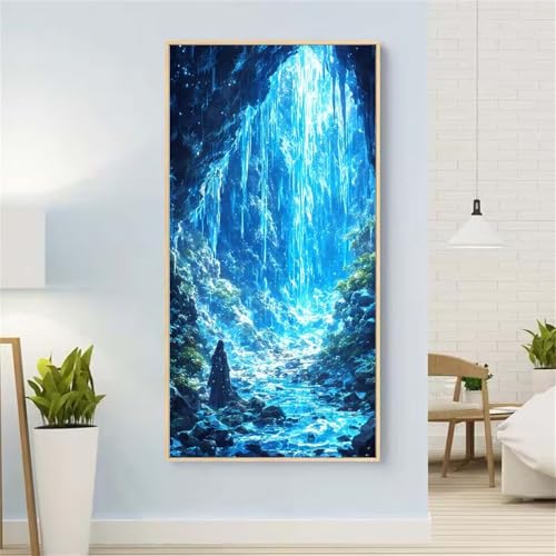 Fallen Diamond Painting Groß xxl 55x110 cm Diamond Painting Karikatur Diamond Painting Erwachsene, 5D Diamant Painting Bilder Kinder, Mosaikherstellung, Home Wand Décor Aesthetic, Geschenke für Damen von Yeefion