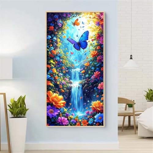 Farbe Diamond Painting Groß xxl 40x80 cm Diamond Painting Schmetterling Diamond Painting Erwachsene, 5D Diamant Painting Bilder Kinder, Mosaikherstellung, Home Wand Décor Aesthetic,Geschenke für Damen von Yeefion