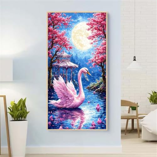 Gans Diamond Painting Groß xxl 100x200 cm Diamond Painting Landschaft Diamond Painting Erwachsene, 5D Diamant Painting Bilder Kinder, Mosaikherstellung, Home Wand Décor Aesthetic, Geschenke für Damen von Yeefion