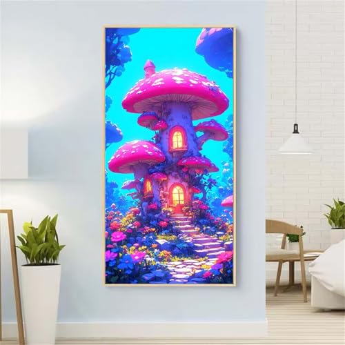 HäUser Diamond Painting Groß xxl 40x80 cm Diamond Painting Anlage Diamond Painting Erwachsene, 5D Diamant Painting Bilder Kinder, Mosaikherstellung, für Home Wand Décor Aesthetic, Geschenke für Damen von Yeefion