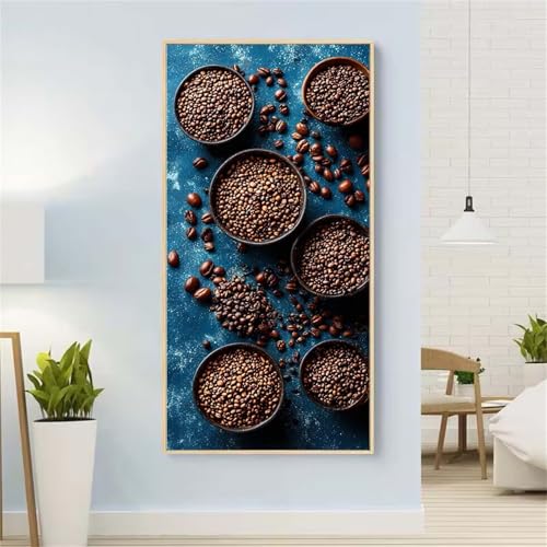 Kaffee Diamond Painting Groß xxl 55x110 cm Diamond Painting Essen Diamond Painting Erwachsene, 5D Diamant Painting Bilder Kinder, Mosaikherstellung, für Home Wand Décor Aesthetic, Geschenke für Damen von Yeefion