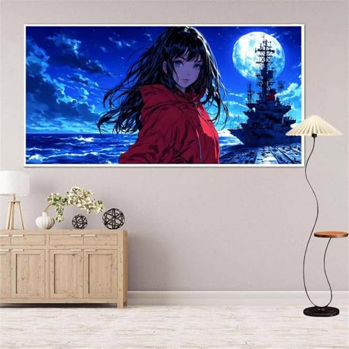 Karikatur Diamond Painting Groß xxl 35x70 cm Diamond Painting Boot Diamond Painting Erwachsene, 5D Diamant Painting Bilder Kinder, Mosaikherstellung, für Home Wand Décor Aesthetic, Geschenke für Damen von Yeefion