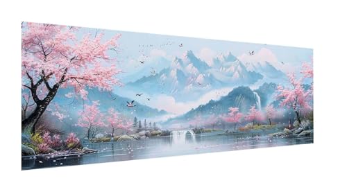 Kirschblüten Diamond Painting Erwachsene Groß 180x60cm,Diamant Painting Bilder Fallen Diamond Painting Kinder,Full DIY Diamant Kunst Malerei Stickerei Set,für Zuhause Wanddekoration,Geschenk YF-371 von Yeefion