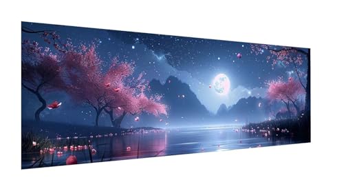 Kirschblüten Diamond Painting Erwachsene Groß 270x90cm,Diamant Painting Bilder Landschaft Diamond Painting Kinder,Full DIY Diamant Kunst Malerei Stickerei Set,für Zuhause Wanddekoration,Geschenk YF-31 von Yeefion