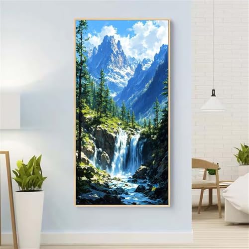 Landschaft Diamond Painting Groß xxl 100x200 cm Diamond Painting Wald Diamond Painting Erwachsene, 5D Diamant Painting Bilder Kinder, Mosaikherstellung, Home Wand Décor Aesthetic, Geschenke für Damen von Yeefion