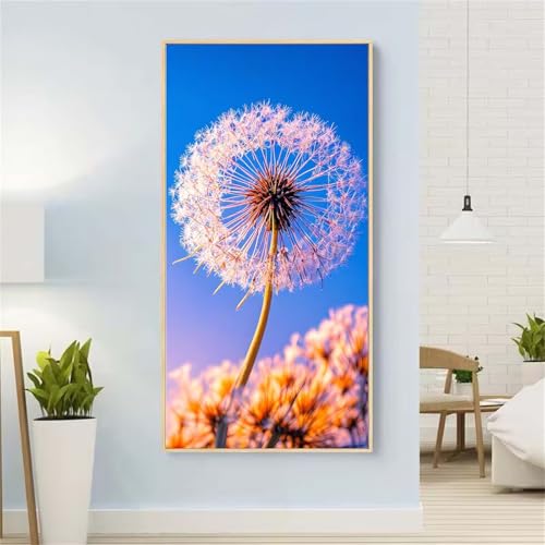 LöWenzahn Diamond Painting Groß xxl 100x220 cm Diamond Painting Himmel Diamond Painting Erwachsene, 5D Diamant Painting Bilder Kinder, Mosaikherstellung, Home Wand Décor Aesthetic, Geschenke für Damen von Yeefion