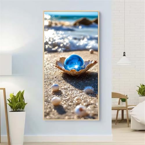 Perle Diamond Painting Groß xxl 40x80 cm Diamond Painting Strand Diamond Painting Erwachsene, 5D Diamant Painting Bilder Kinder, Mosaikherstellung, für Home Wand Décor Aesthetic, Geschenke für Damen von Yeefion