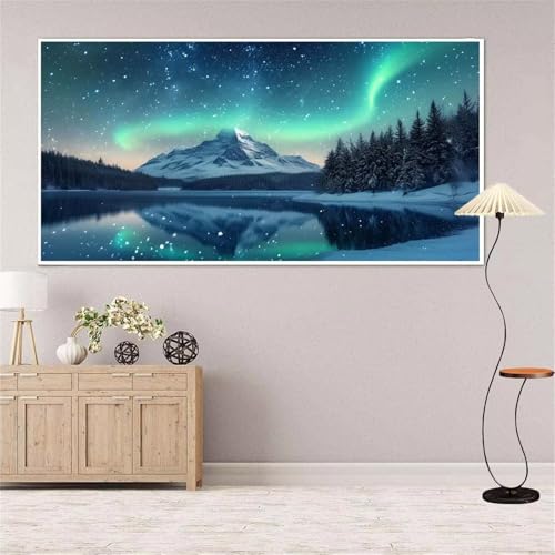 Polarlicht Diamond Painting Groß xxl 100x220 cm Diamond Painting Himmel Diamond Painting Erwachsene, 5D Diamant Painting Bilder Kinder, Mosaikherstellung, Home Wand Décor Aesthetic,Geschenke für Damen von Yeefion