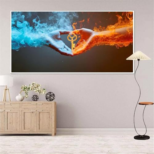 SchlüSsel Diamond Painting Groß xxl 100x200 cm Diamond Painting Hand Diamond Painting Erwachsene, 5D Diamant Painting Bilder Kinder, Mosaikherstellung, Home Wand Décor Aesthetic, Geschenke für Damen von Yeefion