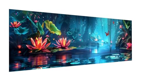 Schmetterling Diamond Painting Erwachsene Groß 270x90cm,Diamant Painting Bilder Lotus Diamond Painting Kinder,Full DIY Diamant Kunst Malerei Stickerei Set,für Zuhause Wanddekoration,Geschenk YF-35 von Yeefion