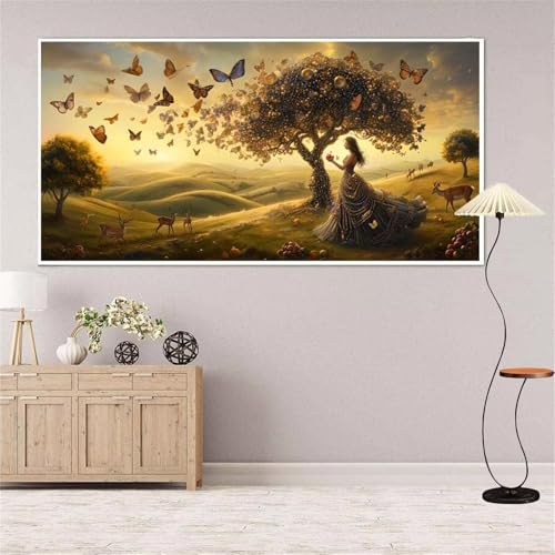 Schmetterling Diamond Painting Groß xxl 35x70 cm Diamond Painting Frau Diamond Painting Erwachsene, 5D Diamant Painting Bilder Kinder, Mosaikherstellung, Home Wand Décor Aesthetic, Geschenke für Damen von Yeefion