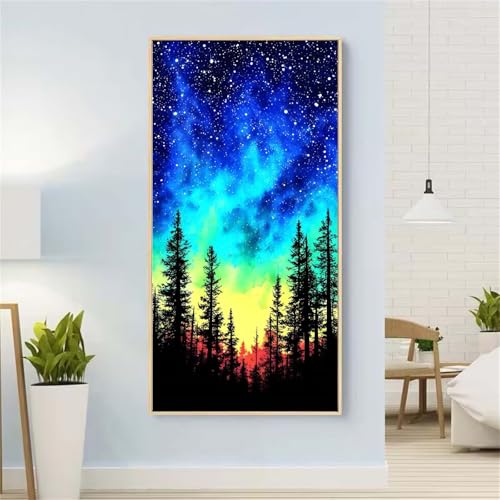 Sternenhimmel Diamond Painting Groß xxl 100x200 cm Diamond Painting Farbe Diamond Painting Erwachsene, 5D Diamant Painting Bilder Kinder, Mosaikherstellung, Geschenke für Home Wand Décor Aesthetic von Yeefion