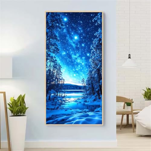 Sternenhimmel Diamond Painting Groß xxl 100x200 cm Diamond Painting Winter Diamond Painting Erwachsene, 5D Diamant Painting Bilder Kinder, Mosaikherstellung, Geschenke für Home Wand Décor Aesthetic von Yeefion