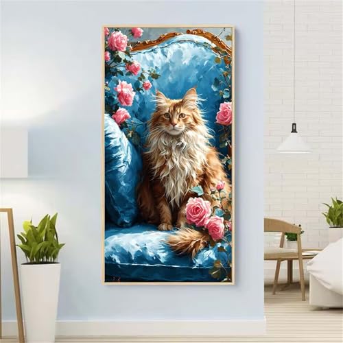 Tier Diamond Painting Groß xxl 100x200 cm Diamond Painting Niedlich Diamond Painting Erwachsene, 5D Diamant Painting Bilder Kinder, Mosaikherstellung, für Home Wand Décor Aesthetic,Geschenke für Damen von Yeefion