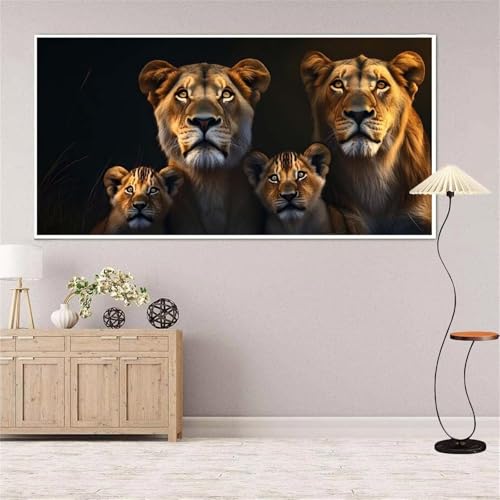 Tier Diamond Painting Groß xxl 100x220 cm Diamond Painting LöWe Diamond Painting Erwachsene, 5D Diamant Painting Bilder Kinder, Mosaikherstellung, für Home Wand Décor Aesthetic, Geschenke für Damen von Yeefion