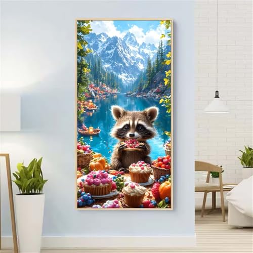 Tier Diamond Painting Groß xxl 60x120 cm Diamond Painting Landschaft Diamond Painting Erwachsene, 5D Diamant Painting Bilder Kinder, Mosaikherstellung, Home Wand Décor Aesthetic, Geschenke für Damen von Yeefion