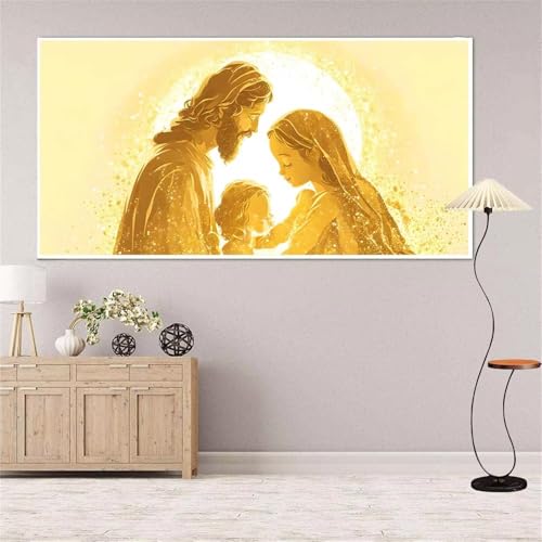 Unsere Liebe Frau Diamond Painting Groß xxl 35x70 cm Diamond Painting Familie Diamond Painting Erwachsene, 5D Diamant Painting Bilder Kinder, Mosaikherstellung, Geschenke für Home Wand Décor Aesthetic von Yeefion