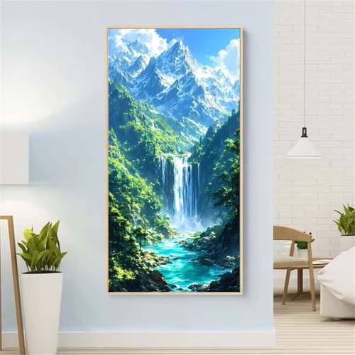 Wald Diamond Painting Groß xxl 100x200 cm Diamond Painting Fallen Diamond Painting Erwachsene, 5D Diamant Painting Bilder Kinder, Mosaikherstellung, für Home Wand Décor Aesthetic, Geschenke für Damen von Yeefion