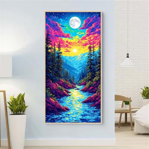 Wolken Diamond Painting Groß xxl 100x200 cm Diamond Painting Landschaft Diamond Painting Erwachsene, 5D Diamant Painting Bilder Kinder, Mosaikherstellung, Home Wand Décor Aesthetic,Geschenke für Damen von Yeefion