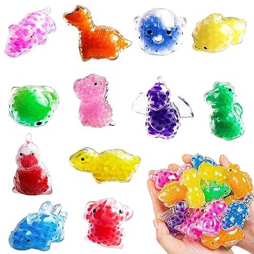 Yeefunjoy 12 Pieces Mini Squishies Stressball mit Wasse Perlen Stressball, Party Geschenke für Kinder Erwachsene Kawaii Tier Squishies Partytüten Füllstoff Klassenzimmer-Preise von Yeefunjoy