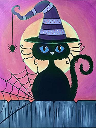 Yeerum DIY 5D Diamond Painting Katze, 5D Diamant Painting Tier Full Malen Nach Zahlen Erwachsene Stickerei Strass Kreuzstich Kunst 30x40 cm von Yeerum