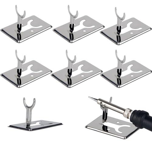 YehVeh 8 Stück Lötkolben Stift Ständer Halter Basic Mini Tragbare Faltbare Metall Stützstation Regal Halterung Lötzinn Schweißpistole Hohe Temperaturbeständigkeit Schutz Basis Halter Rack von YehVeh