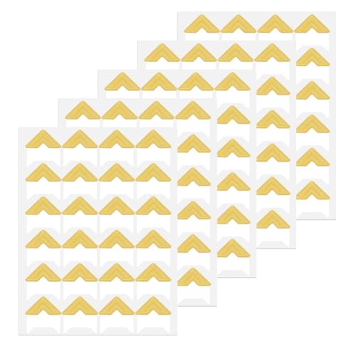 Yeihhtuk 120 Stück Fotoecken, Selbstklebende Bildmontageecken, Glänzende Goldene Fotoeckenaufkleber, Gold von Yeihhtuk