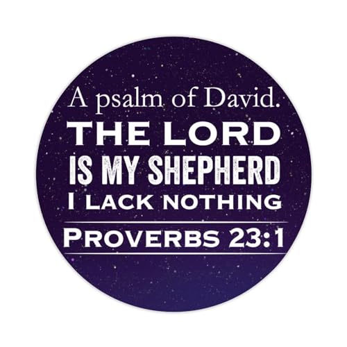 A Psalm of David The Lord is My Shepherd Round Label Sticker for Notebook Stickers Motivational Quote Decal for Suitcase Computer Vinyl Decals Set of 50 Gifts for Friend von Yelolyio