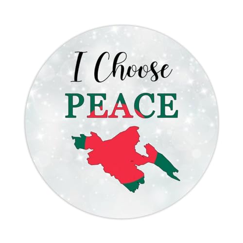 Bangladesch Flagge I Choose Peace Round Label Sticker 1.5 Inch Stickers for Notebook Stickers Bangladesh Decal for Suitcase Computer Vinyl Decals Set of 50 Gifts for Friend von Yelolyio