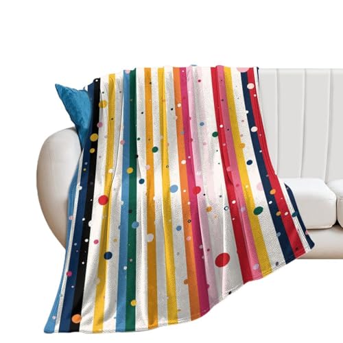 Decken und Überwürfe in vertikaler Farbpalette, Plüsch, superweich, warm, Flanelldecke für Couch, Bett, Sofa, Stuhl, Geschenk für Freunde, Männer, Frauen, 178 x 203 cm von Yelolyio