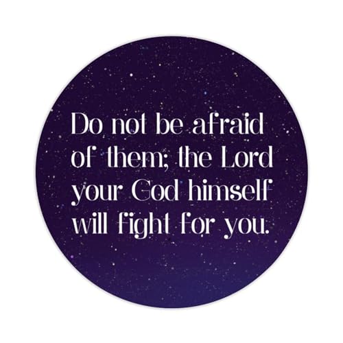 "Do Not Be Afraid of Them; The Lord Your God Himself Will Fight for You" Etiketten-Aufkleber, Zitat-Aufkleber für Laptop, Umschlag, Versiegelung, Glas, Wasserflaschen, Goodie-Tüten, Dekoration, von Yelolyio